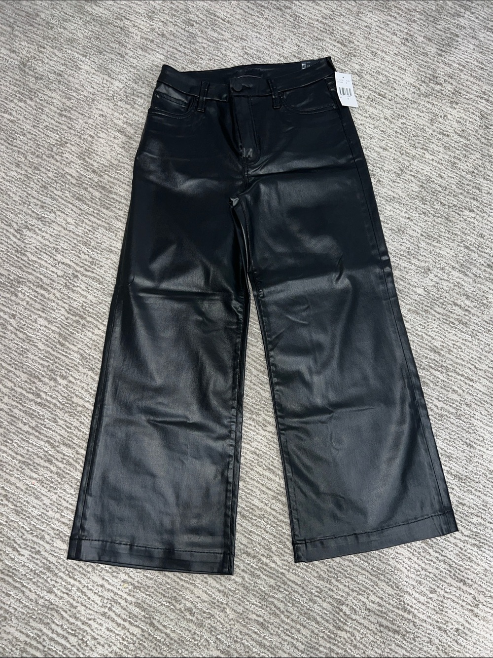 KUT from the Kloth Black Faux Leather Wide Leg Pants